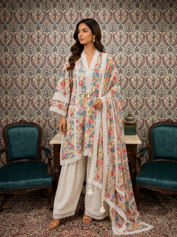 Gulnaar A line kurta with salwar