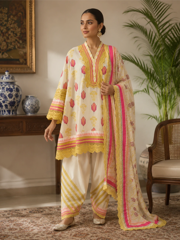 Phoolwari choga with salwar