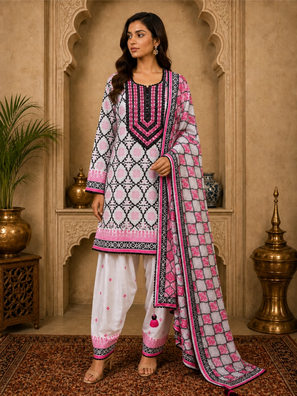 Royale Printed Choga Kurta Set