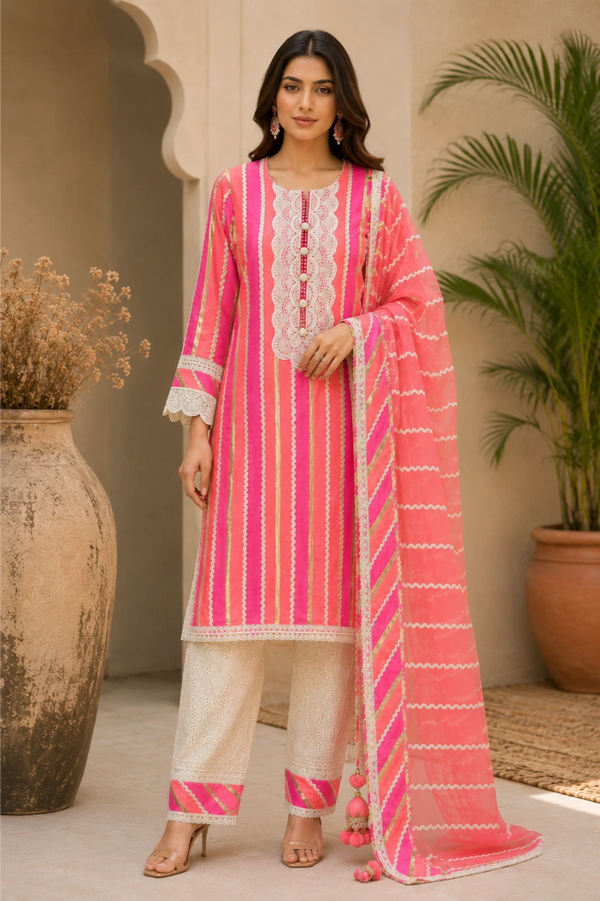 Adaa-e-rang long kurta with pant
