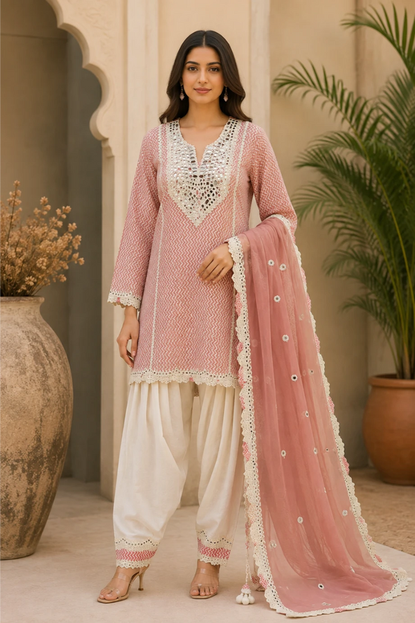 Aaina nazakat choga with salwar