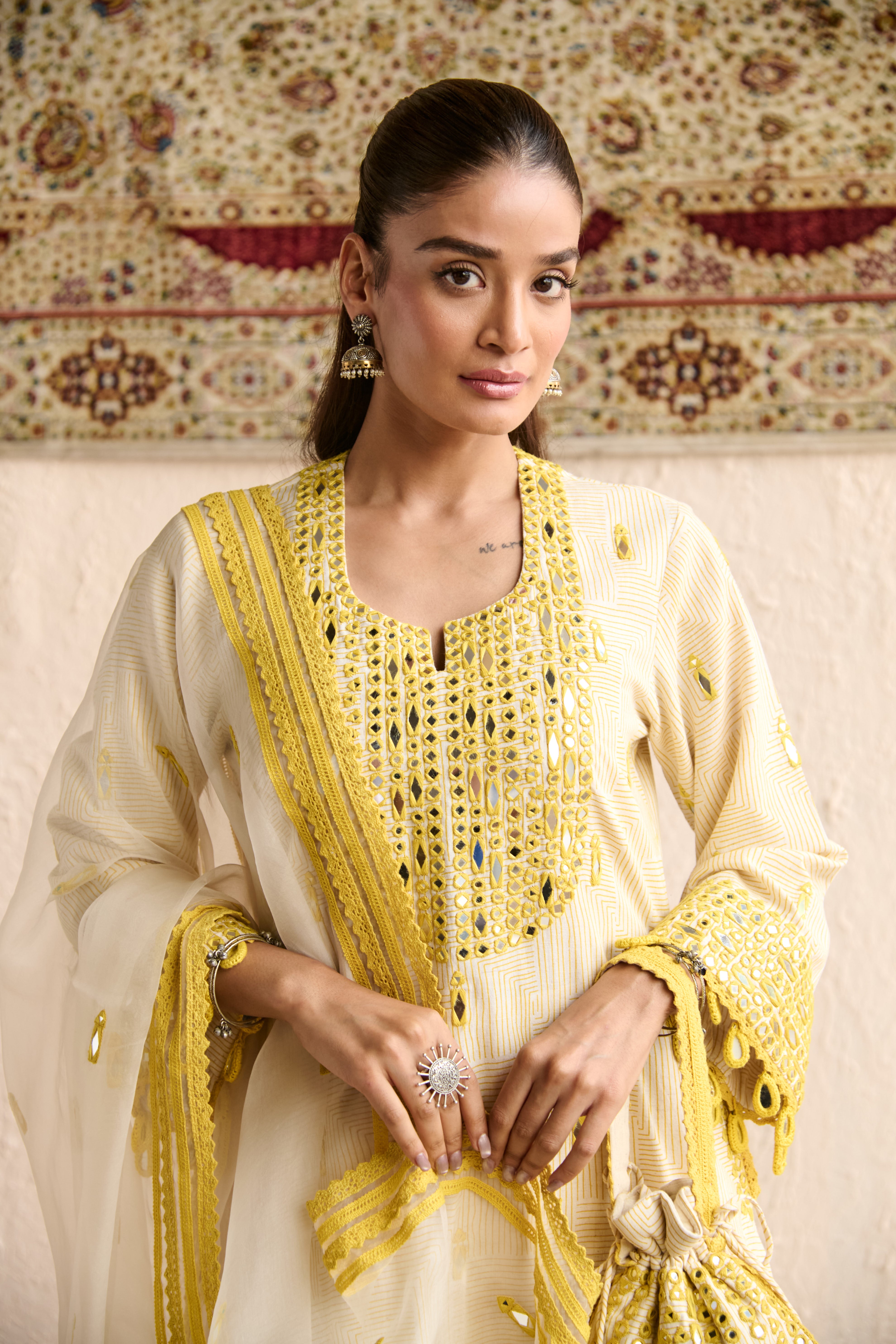 SHEESHA LONG A-LINE KURTA SET