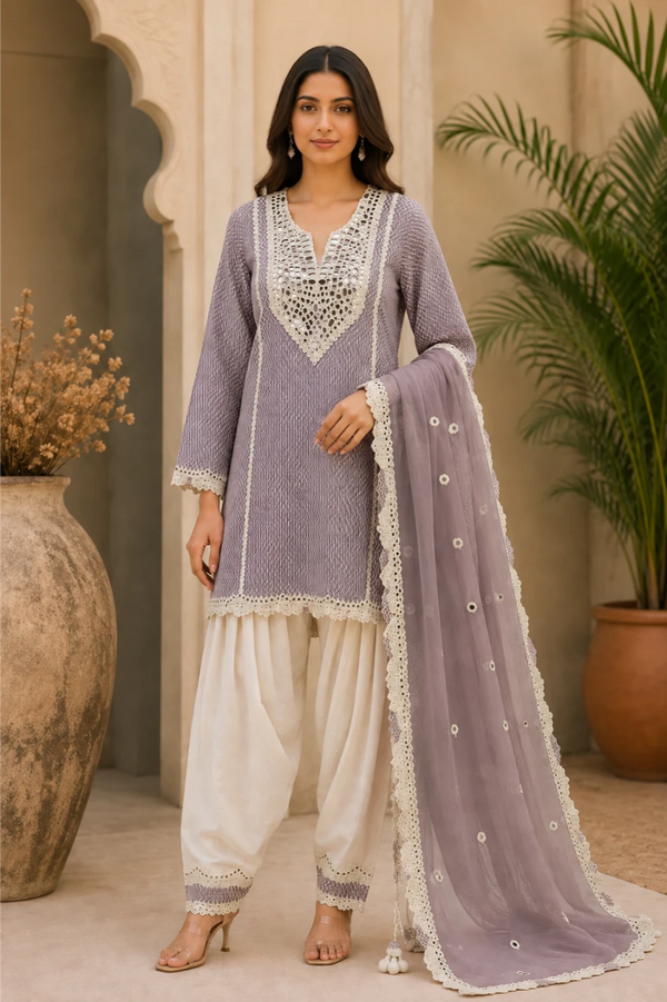 Aaina nazakat choga with salwar