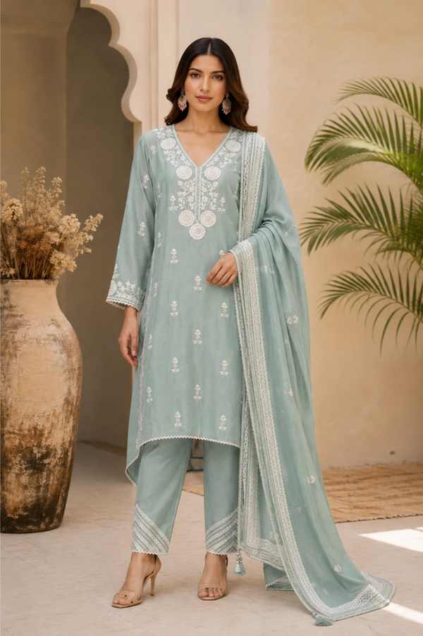 Resham Nazakat A-Line Set