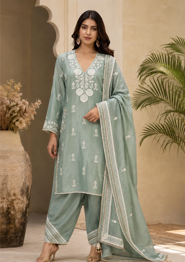 Resham Nazakat Choga with Salwar
