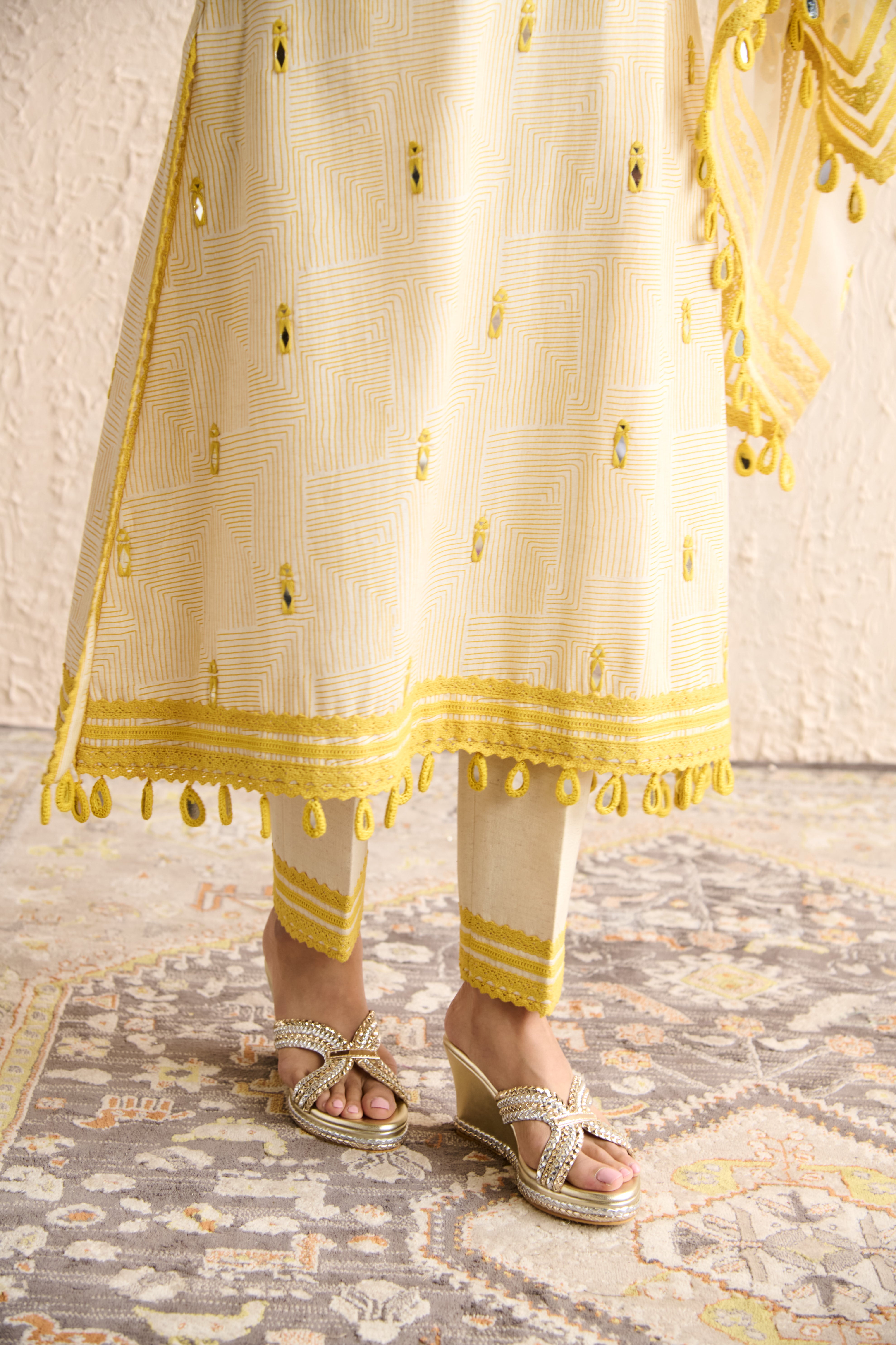 SHEESHA LONG A-LINE KURTA SET
