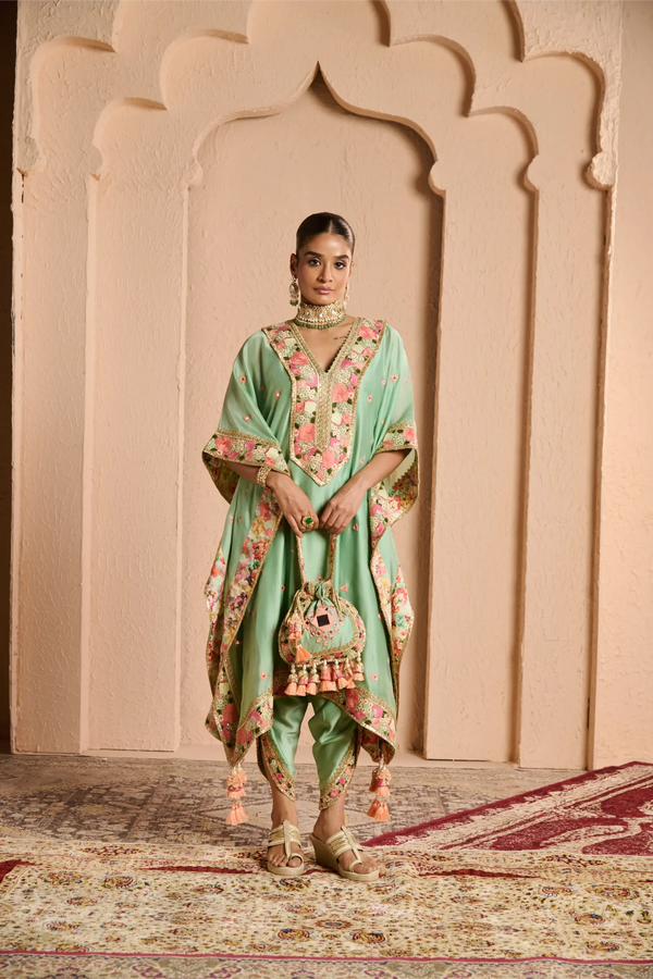 Resham Kaftan Set by Hasrat