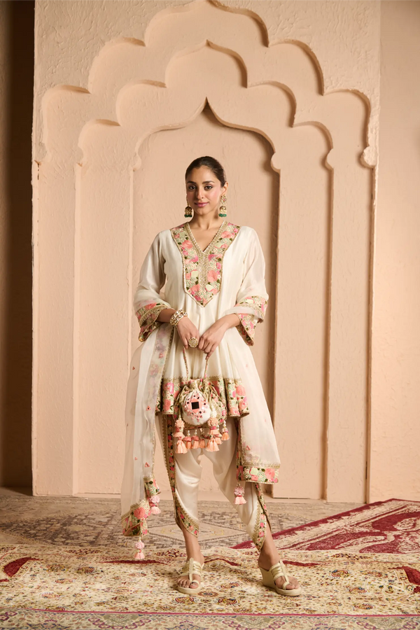 Resham Peplum set by Hasrat