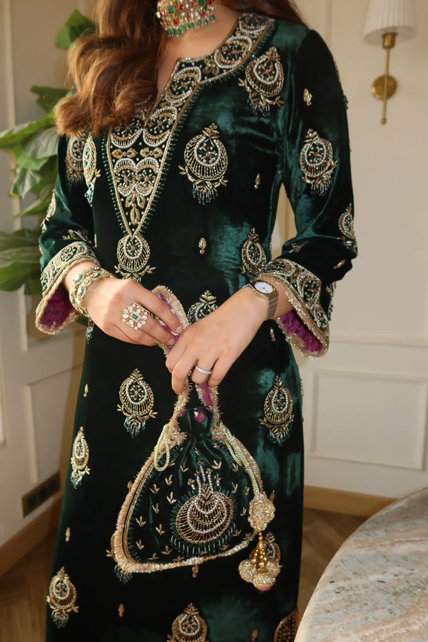 Emerald Royale Kaftan by RAAYA
