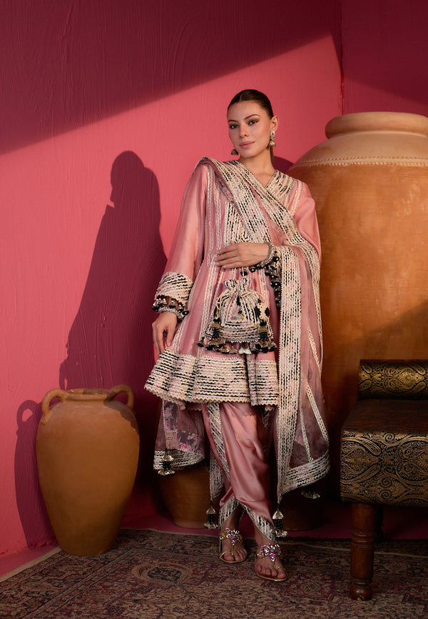 INARA QURBAAT KALIDAR PEPLUM KURTA SET