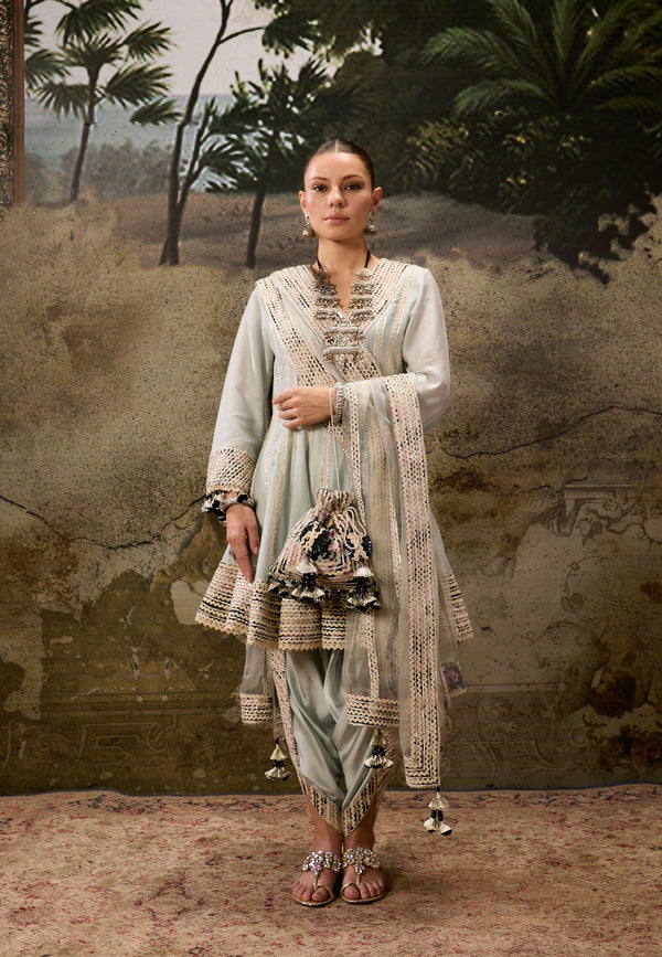 INARA SAHRA KALIDAR PEPLUM KURTA SET