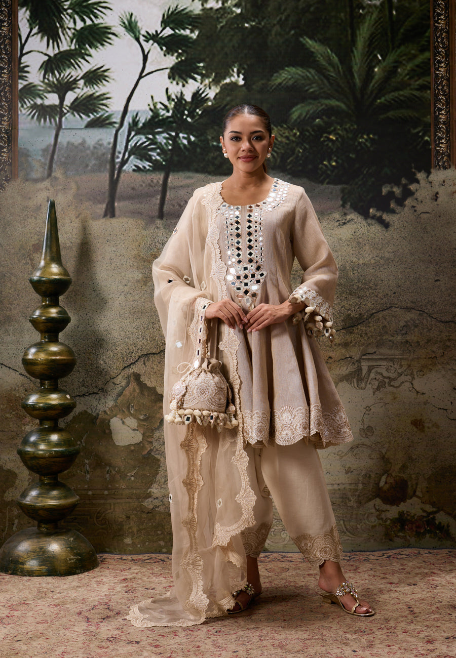 INARA EZRA PEPLUM KURTA SET