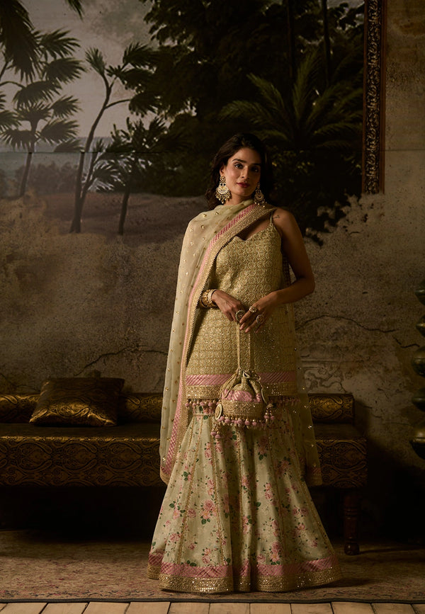 FIRDAUS STRAIGHT KURTA GHARARA SET