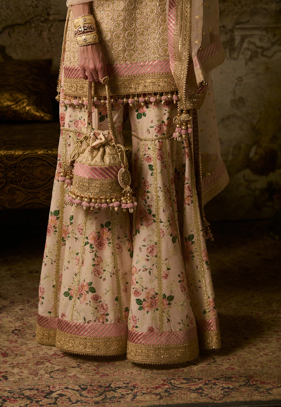 FIRDAUS STRAIGHT KURTA  GHARARA SET